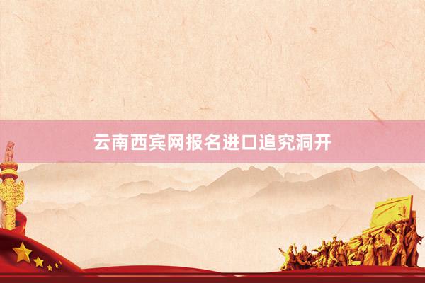 云南西宾网报名进口追究洞开