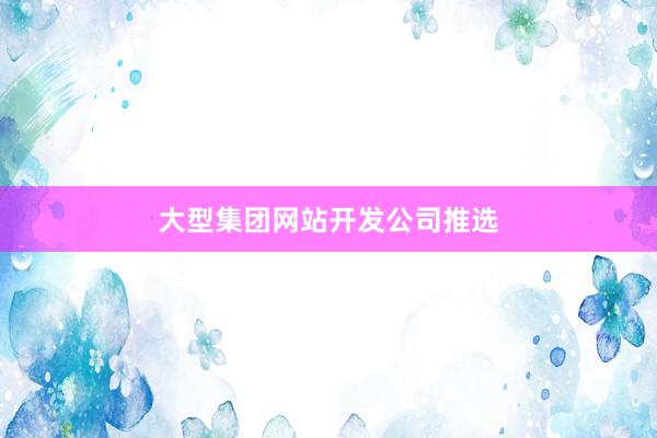 大型集团网站开发公司推选