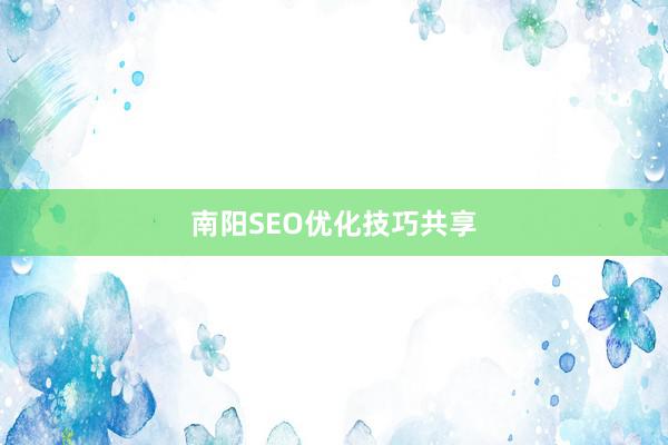 南阳SEO优化技巧共享