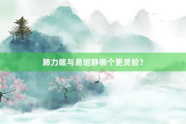 肺力咳与易坦静哪个更灵验？