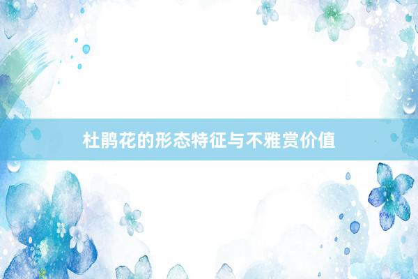 杜鹃花的形态特征与不雅赏价值